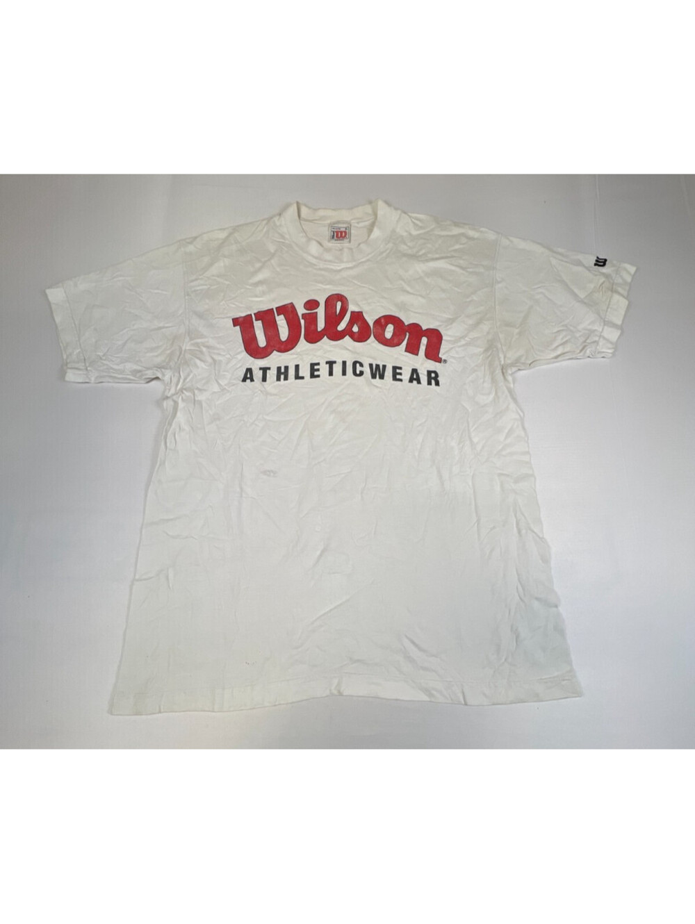Vintage 90s Wilson Athleticwear T-Shirt Men's XL Made in USA White Logo Tee